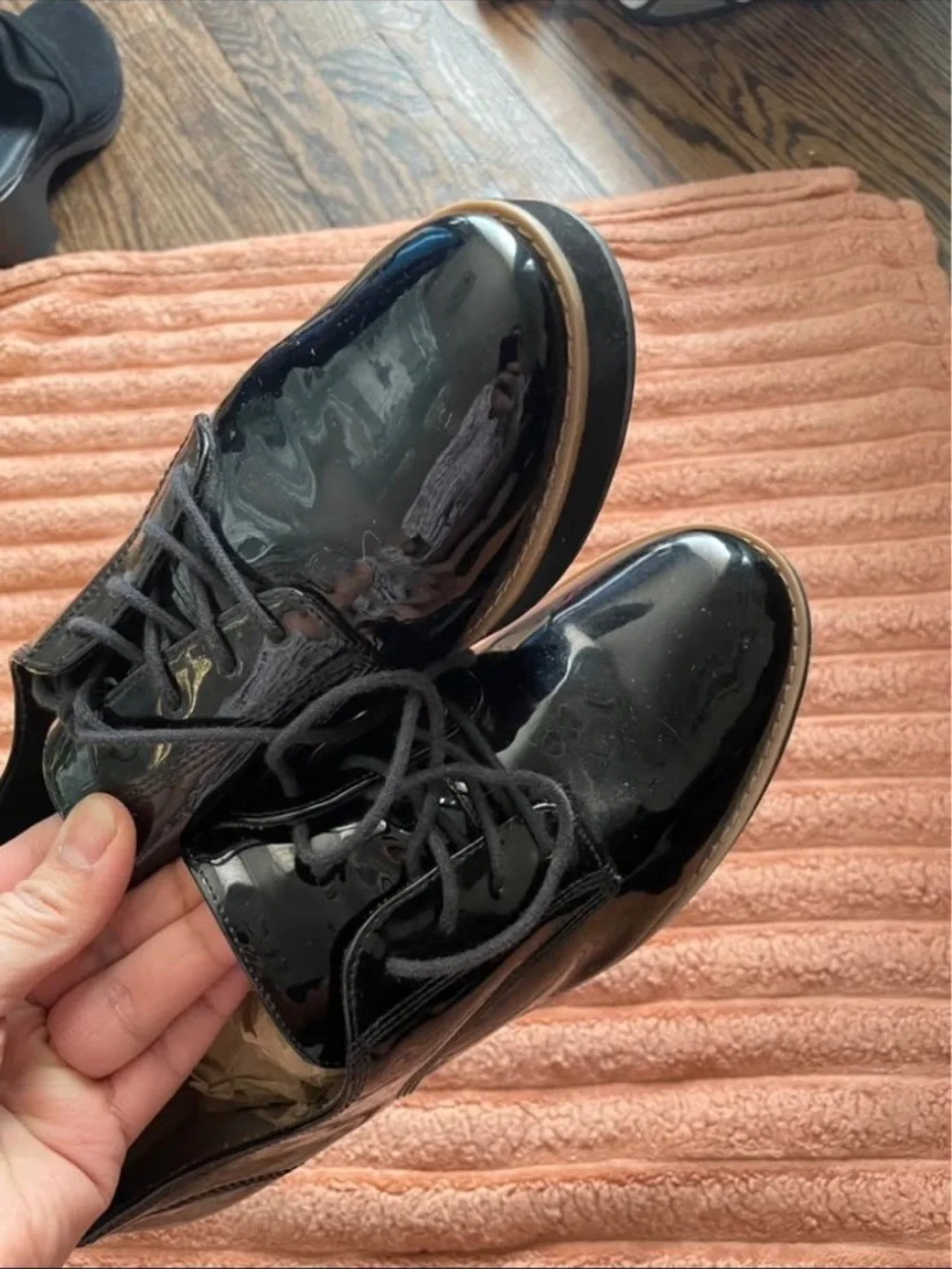 Mix No. 6 Men’s Black Patent Derby Oxfords